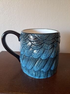 John Derian Feather Mug Turquoise Fall Holiday Collection
